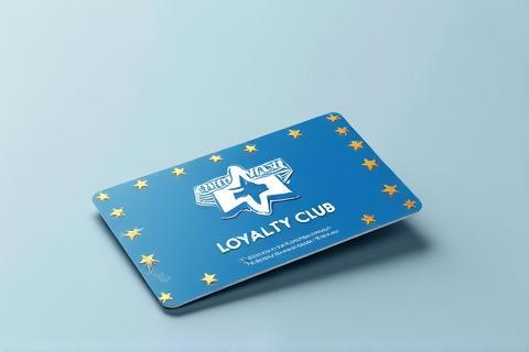Star Auto Wash Loyalty Club card design mock-up