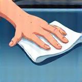 Hand wash mitt icon symbolizing gentle cleaning